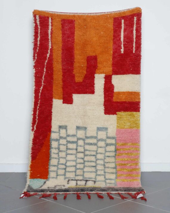 Authentic Boujaad Moroccan Rug - Berber Wool Carpet
