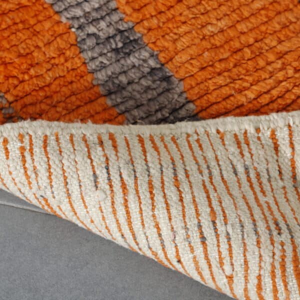 Handmade Colorful Moroccan Boujaad Rug with Abstract Vertical Motifs - Image 3