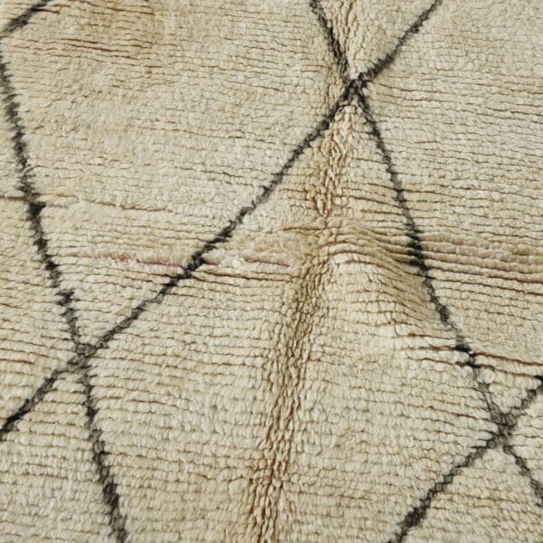 Handmade Moroccan Beni Ouarain Rug with Classic Diamond Lattice - Image 4