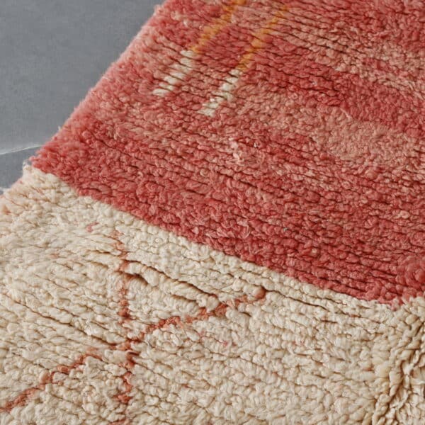 Handmade Moroccan Beni Ouarain Rug with Color Block and Minimalist Symbols - Image 2