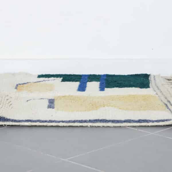 Handmade Modern Moroccan Berber Rug with Abstract Geometric Shapes - Image 5