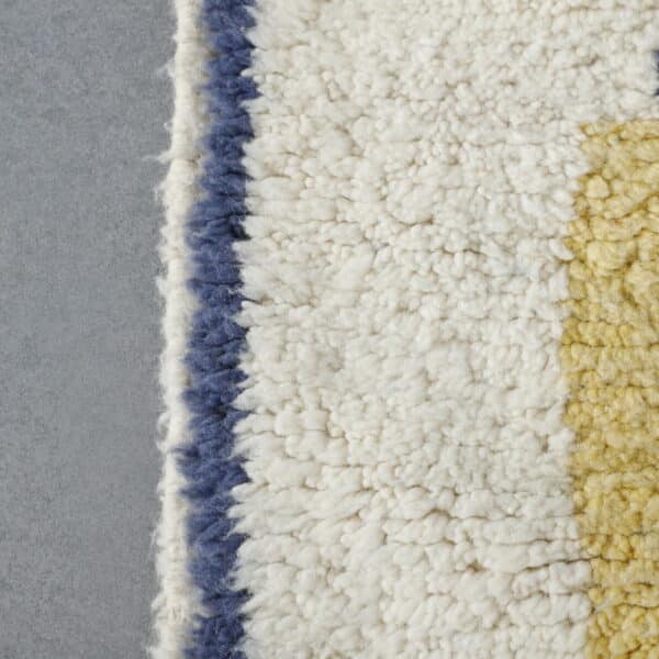 Handmade Modern Moroccan Berber Rug with Abstract Geometric Shapes - Image 4