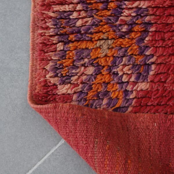 Handmade Colorful Moroccan Berber Rug with Geometric Medallions - Image 4