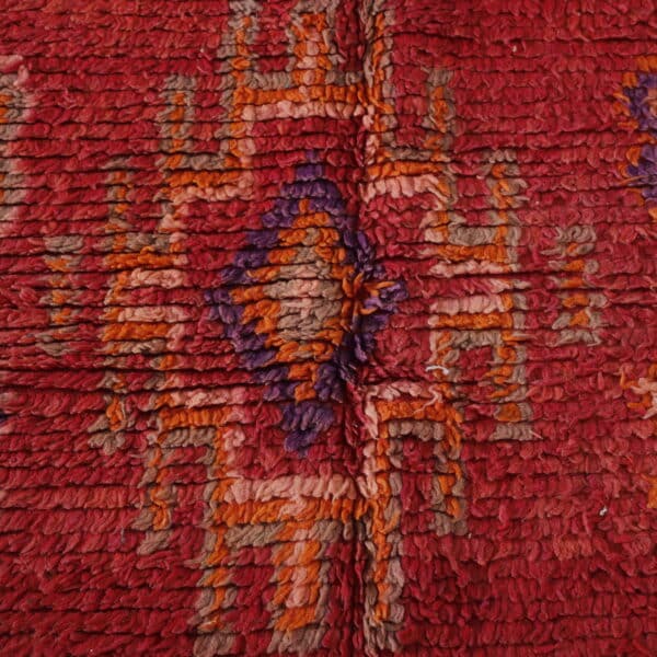 Handmade Colorful Moroccan Berber Rug with Geometric Medallions - Image 3