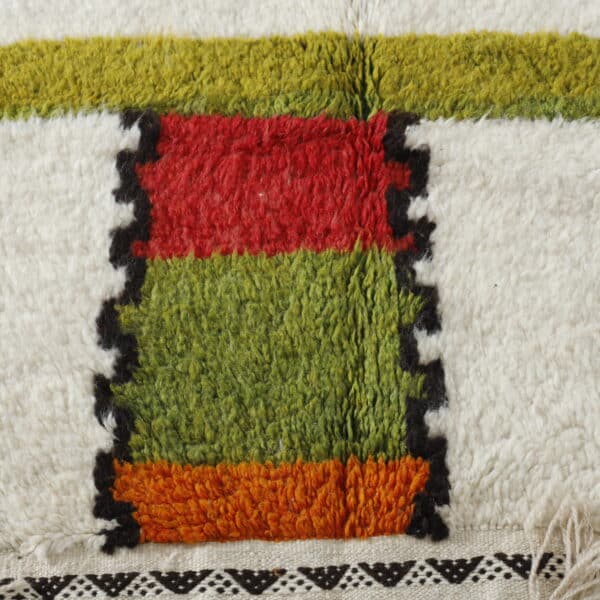 Large Handmade Modern Moroccan Berber Rug with Geometric Blocks - Image 2