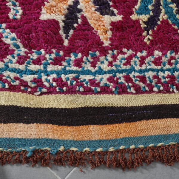 Large Handmade Colorful Moroccan Berber Rug with Geometric Medallion - Image 5