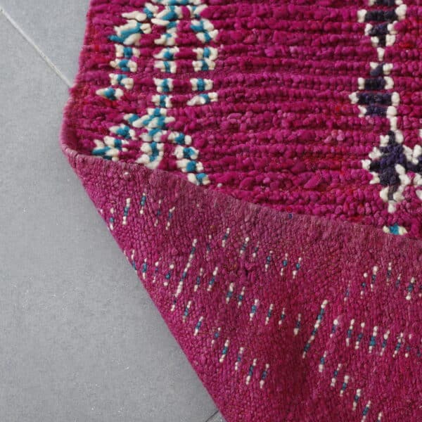 Large Handmade Colorful Moroccan Berber Rug with Geometric Medallion - Image 3