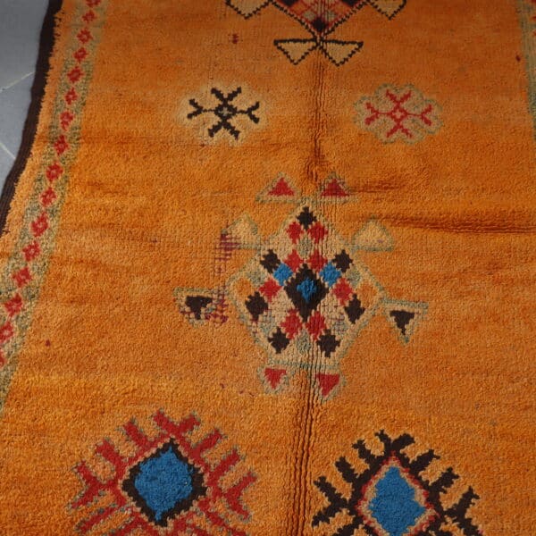 Large Handmade Moroccan Berber Rug with Geometric Medallions - Image 2
