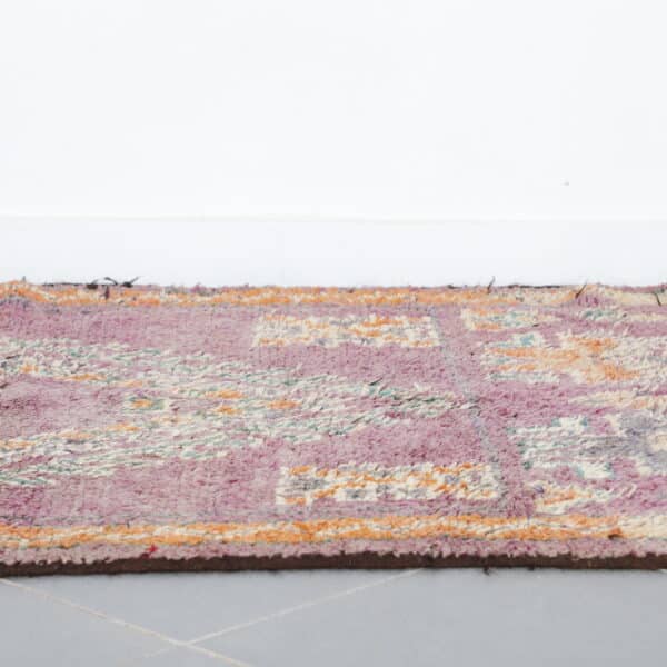 Large Vintage Handmade Moroccan Berber Rug with Geometric Medallion - Image 2