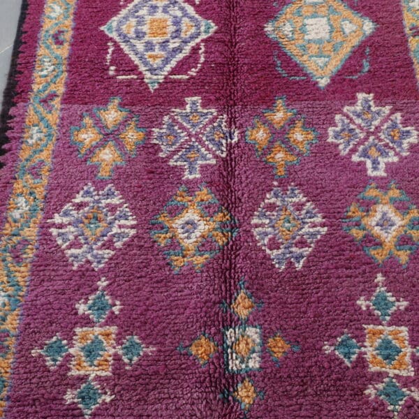 Large Handmade Moroccan Berber Rug with Geometric Medallions - Image 4