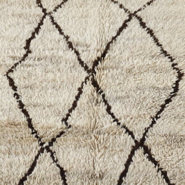 Handmade Moroccan Beni Ouarain Rug with Classic Diamond Lattice - Image 6