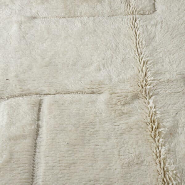 Large Handmade Moroccan Beni Ouarain Rug with Minimalist Geometric Design - Image 9