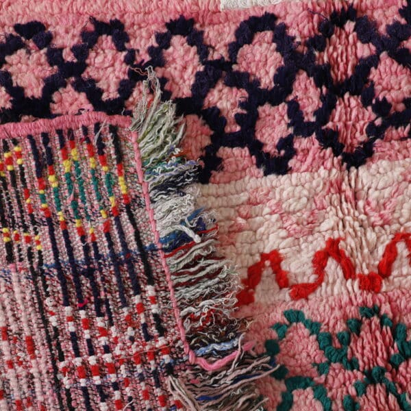 Large Handmade Colorful Moroccan Berber Rug with Geometric Medallion - Image 6