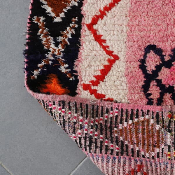 Large Handmade Colorful Moroccan Berber Rug with Geometric Medallion - Image 7