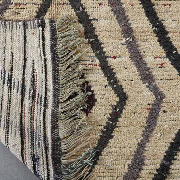Large Handmade Moroccan Beni Ouarain Rug with Colorful Diamond Lattice - Image 5