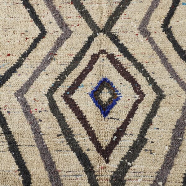 Large Handmade Moroccan Beni Ouarain Rug with Colorful Diamond Lattice - Image 2