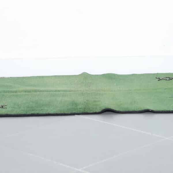 Handmade Green Moroccan Beni Ouarain Rug with Minimalist Berber Symbols - Image 4