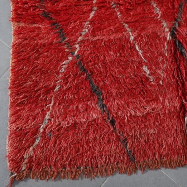 Large Handmade Colorful Moroccan Beni Ourain Rug with Diamond Lattice - Image 5