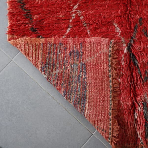 Large Handmade Colorful Moroccan Beni Ourain Rug with Diamond Lattice - Image 4