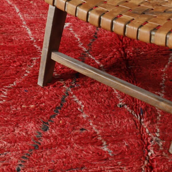 Large Handmade Colorful Moroccan Beni Ourain Rug with Diamond Lattice - Image 3