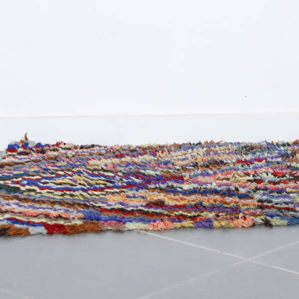 Handmade Colorful Moroccan Boucherouite Shag Rug - Image 5