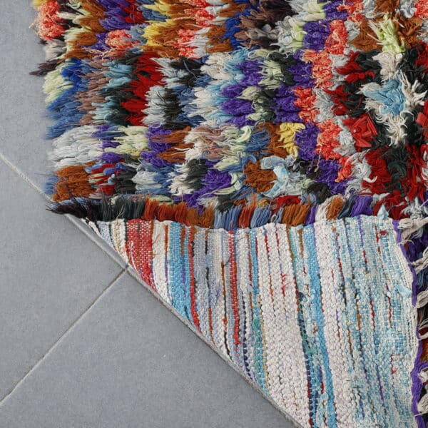 Handmade Colorful Moroccan Boucherouite Shag Rug - Image 2