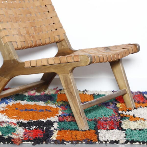 Handmade Colorful Moroccan Boucherouite Rug with Abstract Patchwork - Image 4