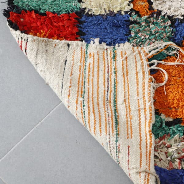 Handmade Colorful Moroccan Boucherouite Rug with Abstract Patchwork - Image 5