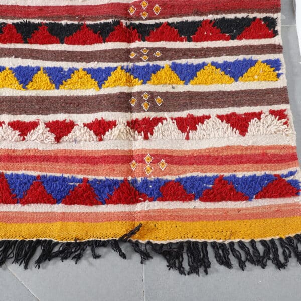 Handmade Colorful Striped Moroccan Kilim - Image 4