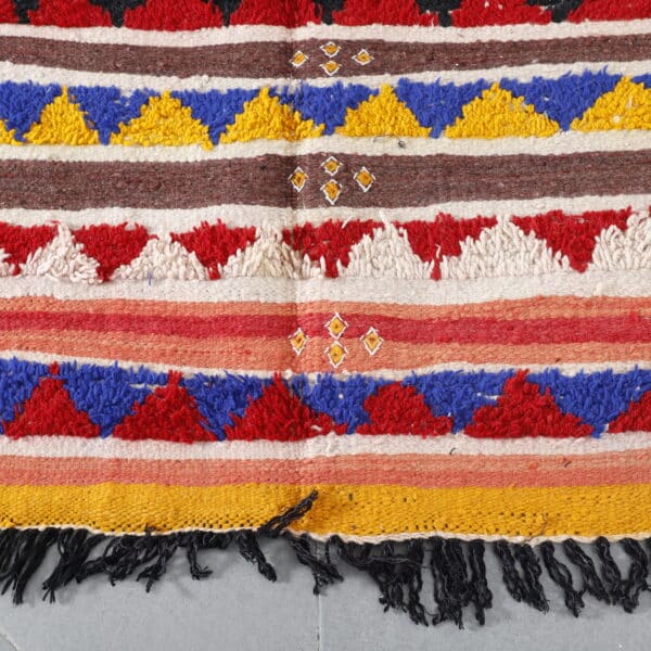 Handmade Colorful Striped Moroccan Kilim - Image 2