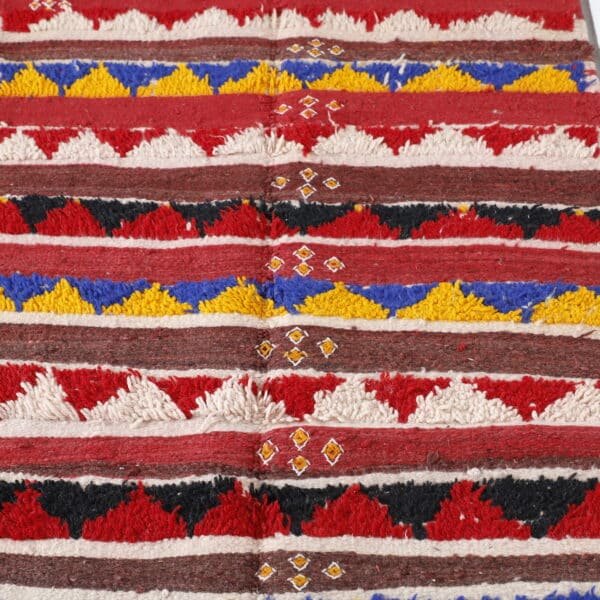 Handmade Colorful Striped Moroccan Kilim - Image 3