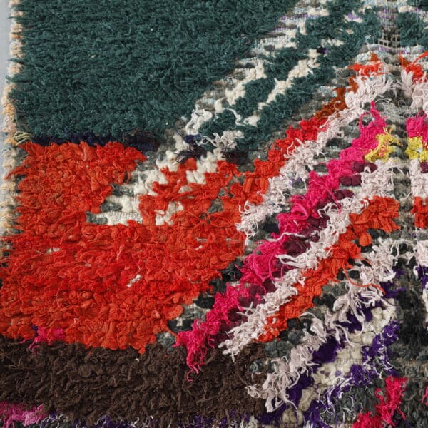 Large Handmade Colorful Moroccan Azilal Rug with Geometric Tree Design - Image 3