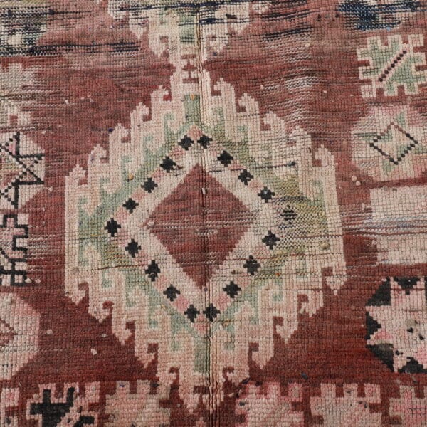 Vintage Handmade Moroccan Kilim with Intricate Geometric Design - Image 2