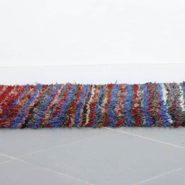 Handmade Colorful Moroccan Boucherouite Shag Runner Rug - Image 3