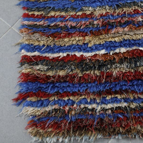 Handmade Colorful Moroccan Boucherouite Shag Runner Rug - Image 5