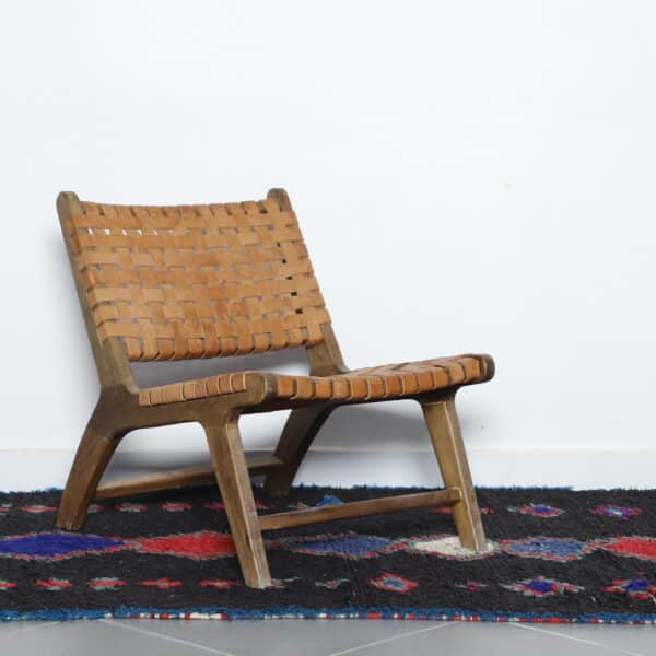 Handmade Dark Moroccan Beni Ourain Rug with Colorful Diamonds - Image 5