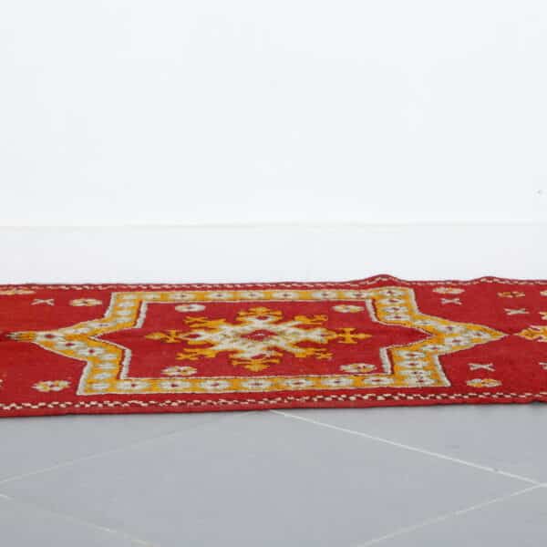 Handmade Red Moroccan Berber Glaoui Rug with Geometric Medallions - Image 5