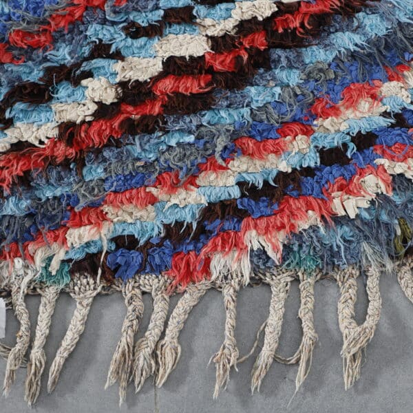 Handmade Colorful Moroccan Boucherouite Runner Rug - Image 4