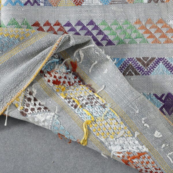 Colorful Moroccan Kilim with Intricate Geometric Design - Image 2