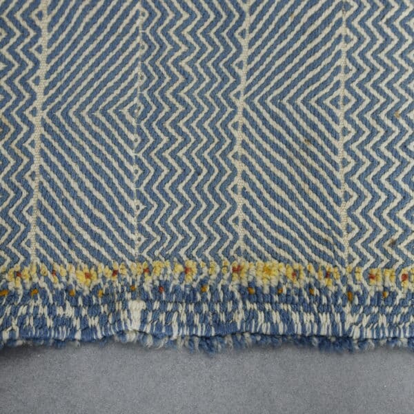 Colorful Moroccan Kilim with Geometric Stripes - Image 5