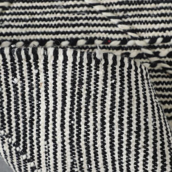 Classic Moroccan Zanafi Rug with Horizontal Stripes - Image 7