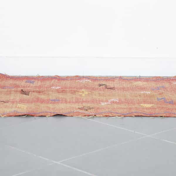 Terracotta Moroccan Cactus Silk Rug with Geometric Motifs - Image 7