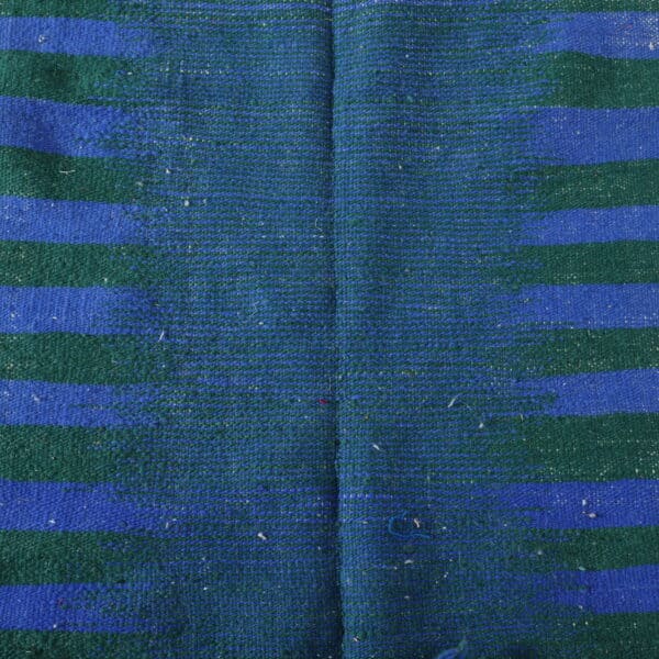 Blue and Green Striped Moroccan Kilim - Image 5