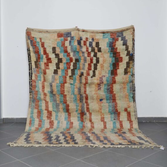 Boujaad Rug 9.5x6.9 Ft handmade in Morocco with Amazigh motifs