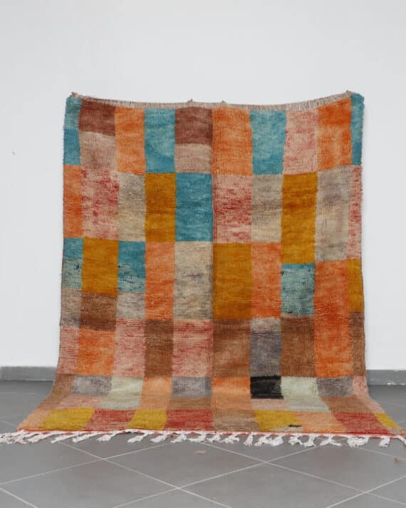 Boujaad Carpet 9.5x6.6 Ft handmade in Morocco with Amazigh tribal motifs