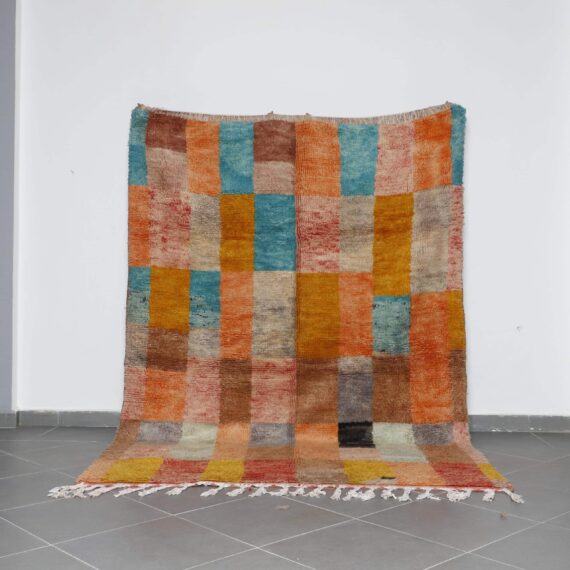 Boujaad Carpet 9.5x6.6 Ft handmade in Morocco with Amazigh tribal motifs