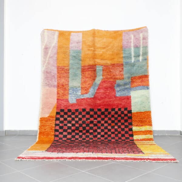 Boujaad Carpet 10.3x6.6 Ft handmade in Morocco with tribal Amazigh patterns