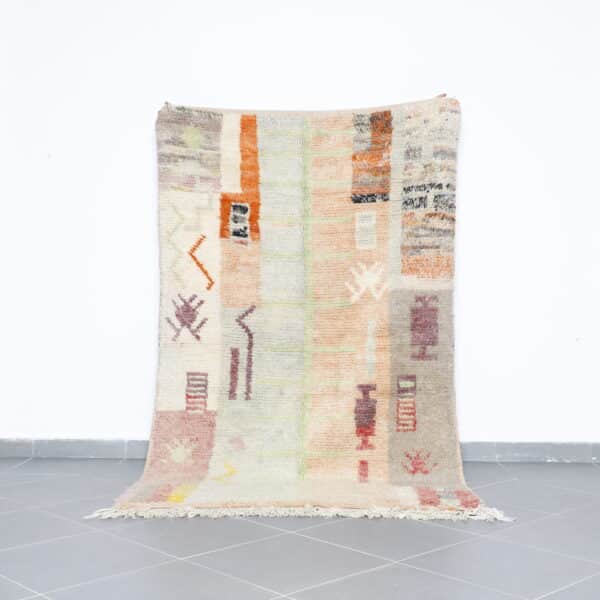 Boujaad Carpet 7.8x5.1 Ft handmade in Morocco with Amazigh tribal motifs