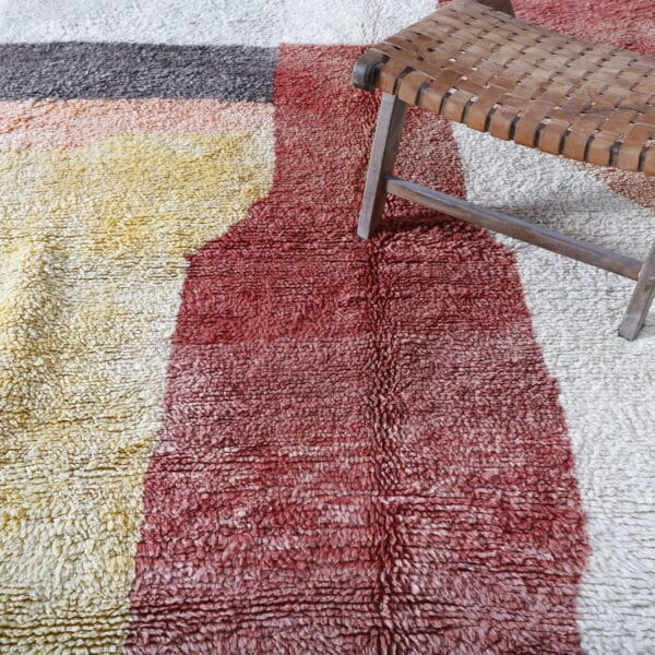 Colorful Beni Ourain 9.0x6.6 Ft – Handmade Moroccan Wool Rug - Image 3