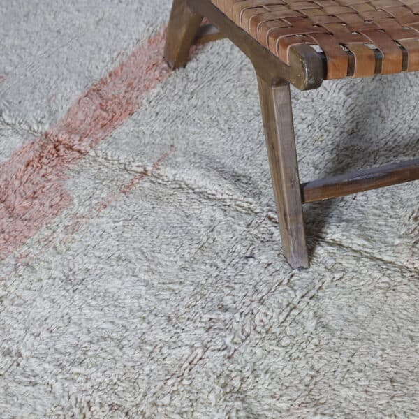 Faded Pink Boujaad Rug 10.8x6.4 Ft – Handmade Moroccan Wool - Image 3